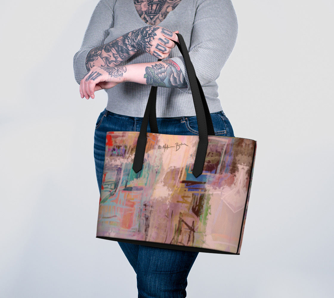 City Blocks (Warm Coral) Large Tote - - ON VACATION!!! - Back Next Year