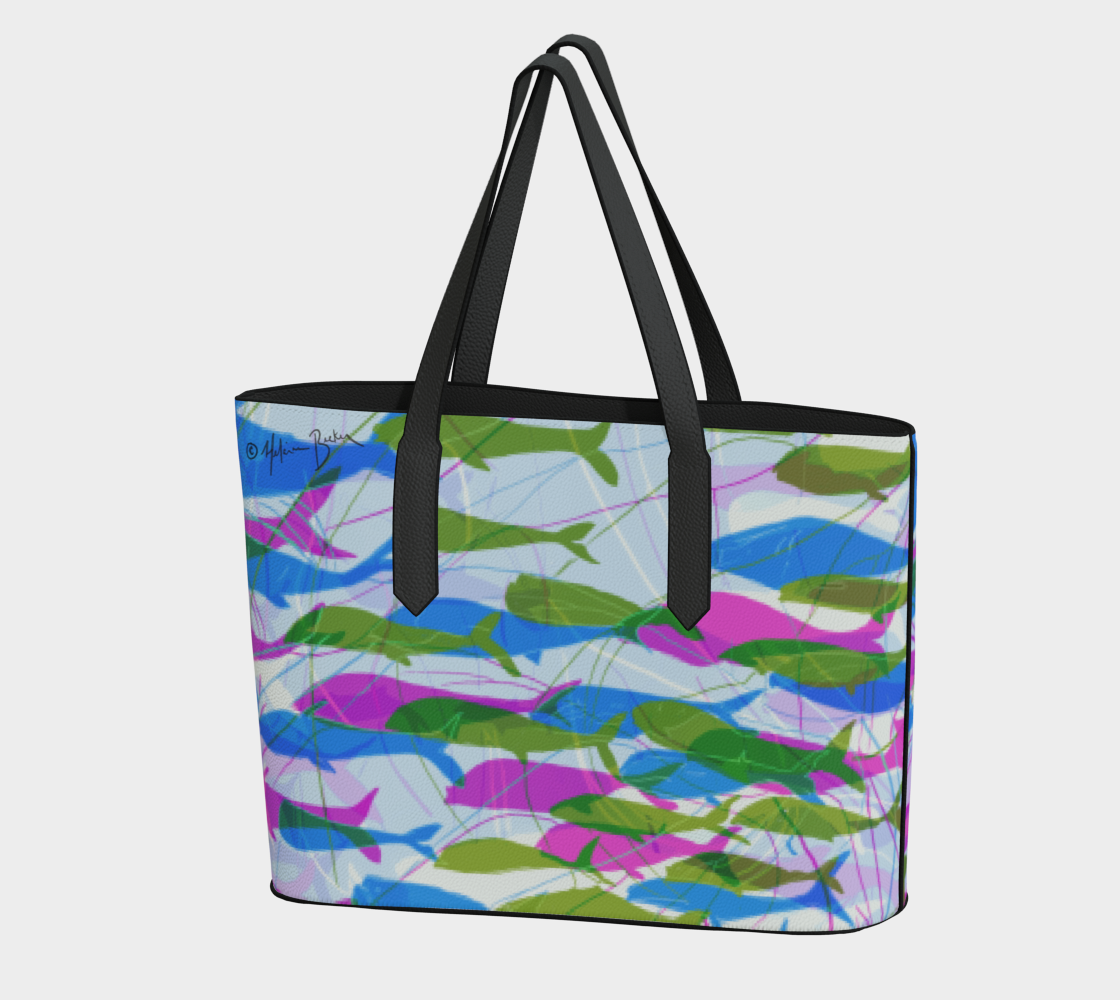 Blue Whale (Multicolour) Large Tote - ON VACATION!!! - Back Next Year