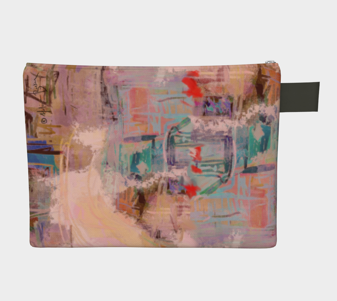 City Blocks (Warm Coral) Zippered Pouch - - ON VACATION!!! - Back Next Year