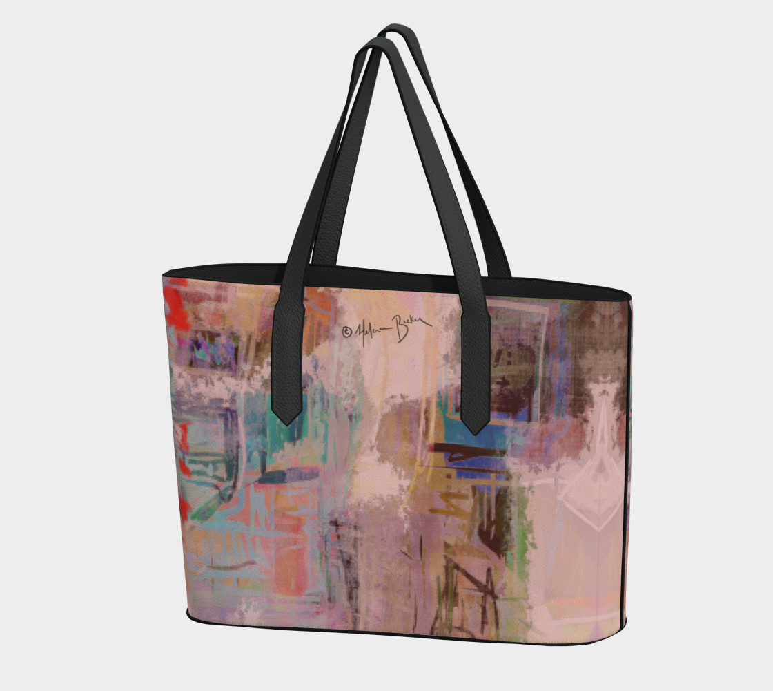 City Blocks (Warm Coral) Large Tote - - ON VACATION!!! - Back Next Year