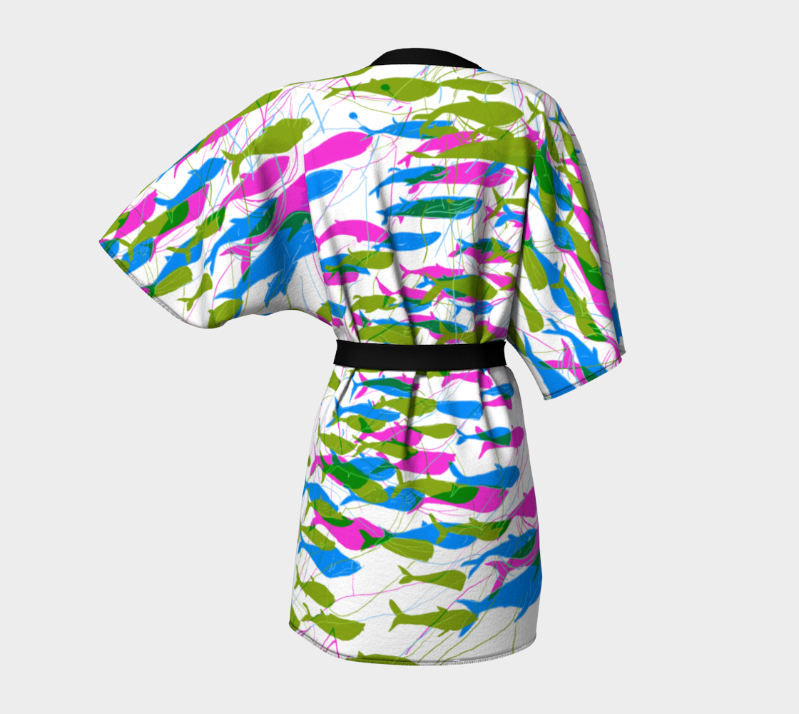 Blue Whale (Multicolour) Kimono - - ON VACATION!!! - Back Next Year