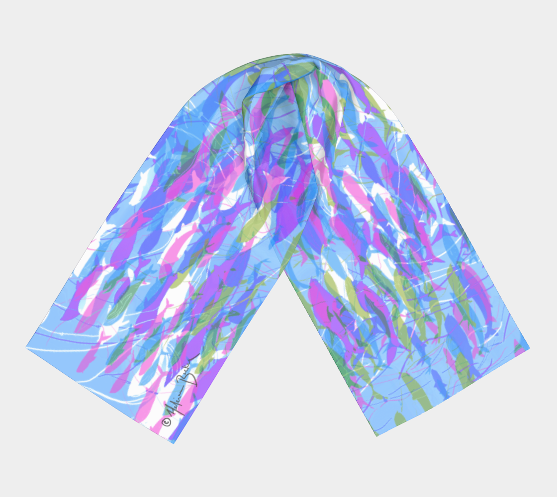 Blue Whale (Aquamarine) Scarf