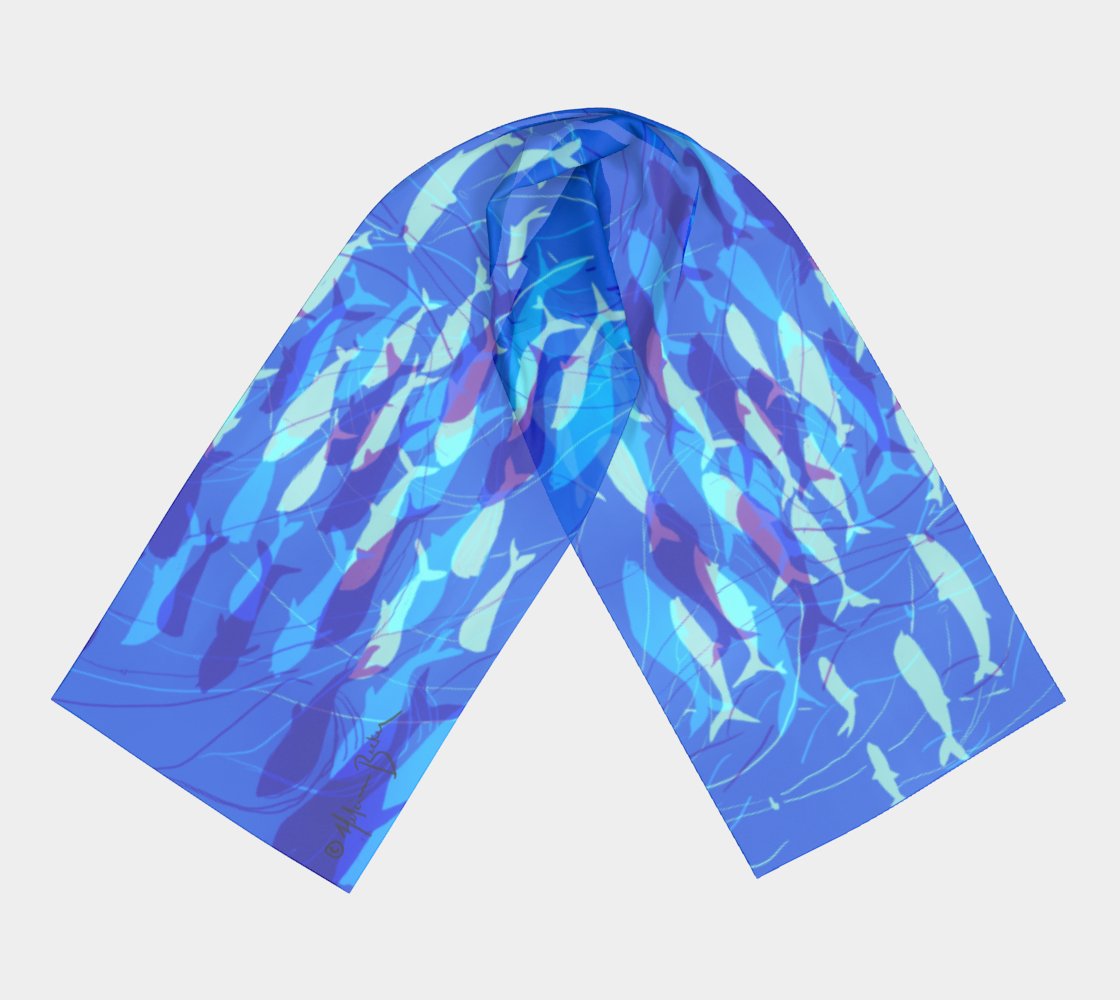 Blue Whale (Royal) Long Scarf